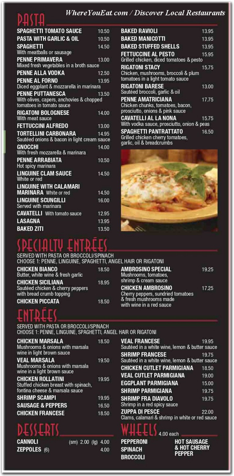 Ambrosino's food photos