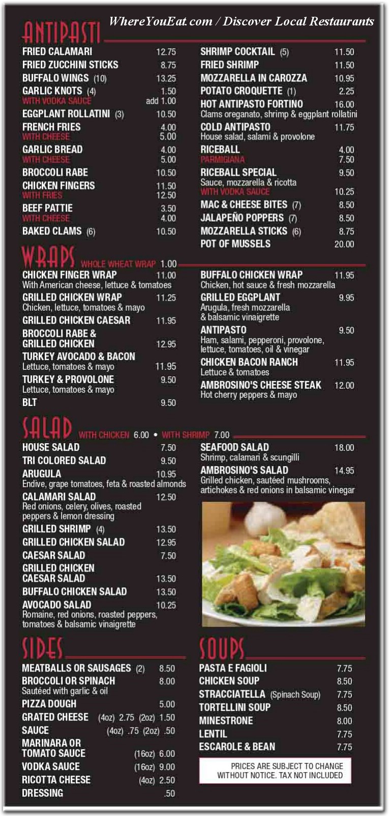 Ambrosino's food photos